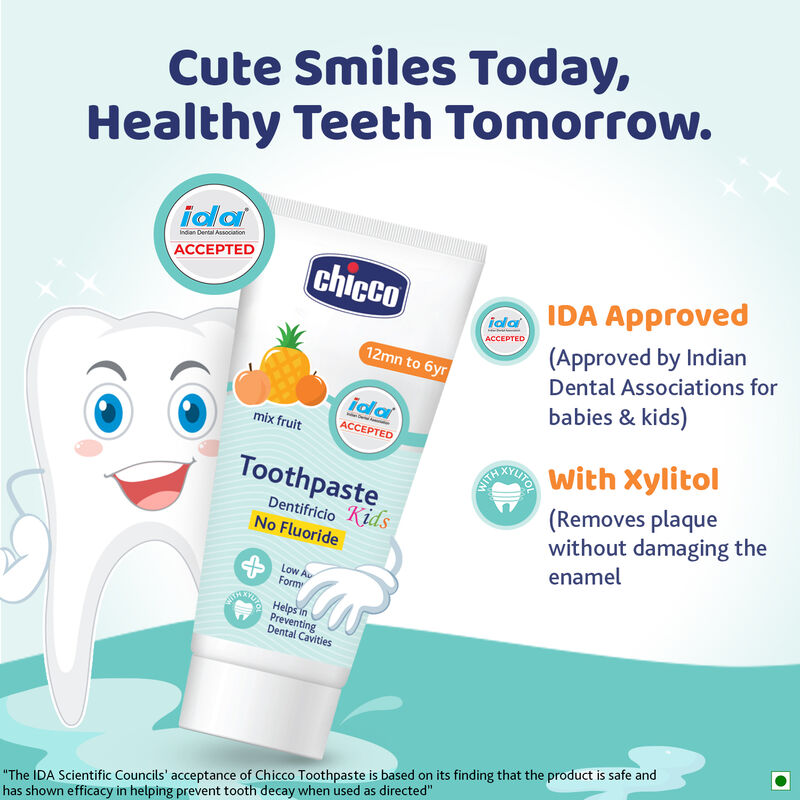 Toothpaste Mix Fruit + Brush Geen 6-36M image number 2
